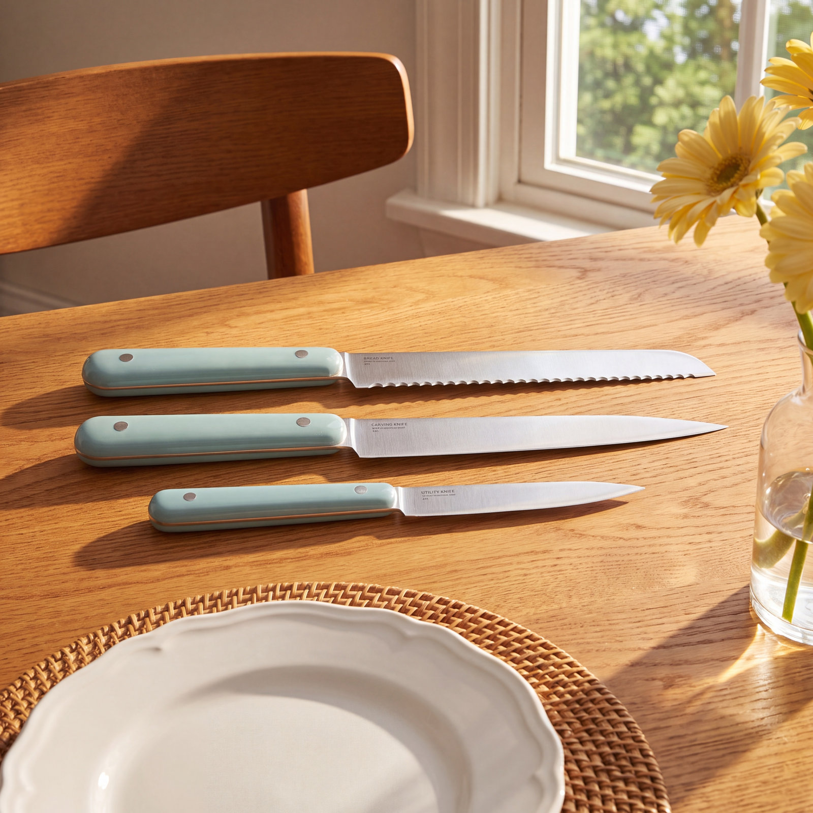 BergHOFF Leo 3-Piece Cutlery Set, Teal