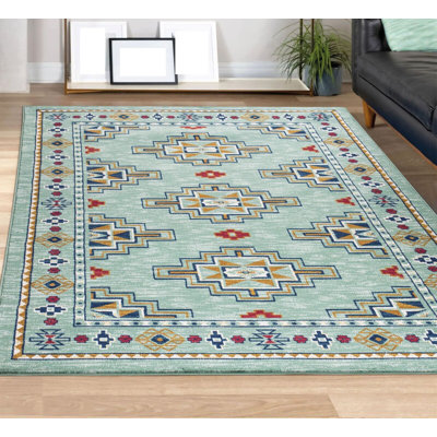 Rectangle Floral Berber Indoor / Outdoor
