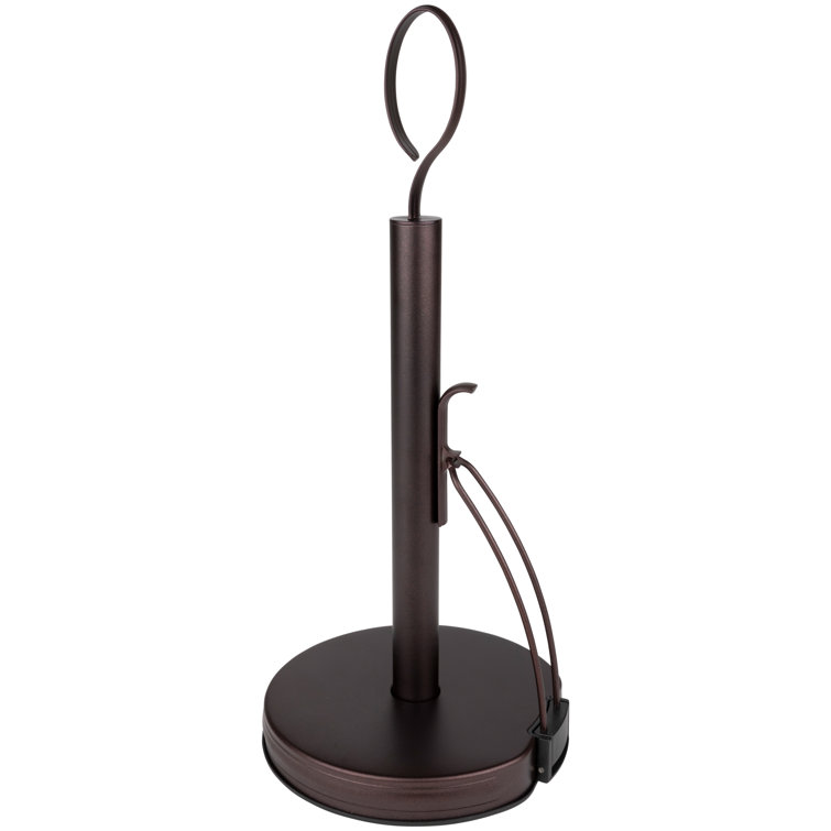 Kitchen Details Paper Towel Holder with Deluxe Tension Arm - Black