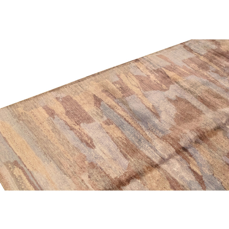 High-Quality Hand-Knotted Plum Area Rug