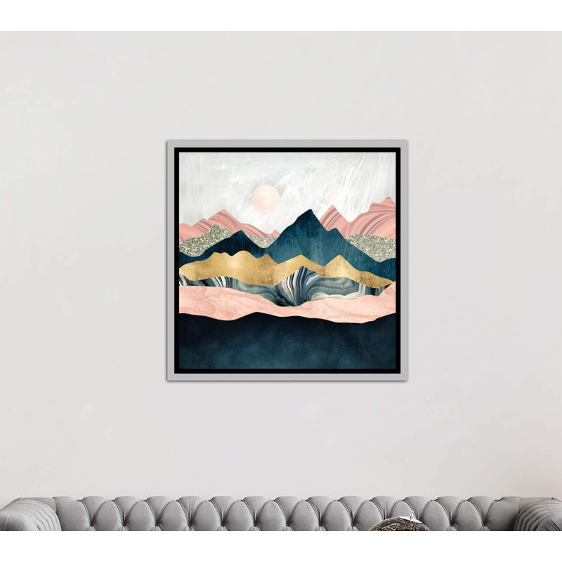« peluchey peaks » par spacefrog designs-print, Toile avec cadre argenté, H 37 po x l 37 po x P 1,5 po