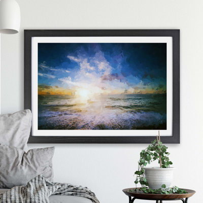 Abstract Beach in San Diego - Framed Print