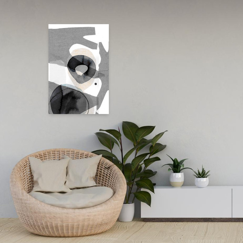Papier 1, art abstrait contemporain, H 24 po x l 16 po