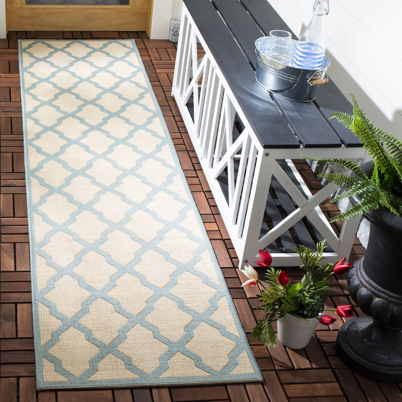 Barrister Geometric Hand Woven Area Rug, Runner 61 x 244 cm