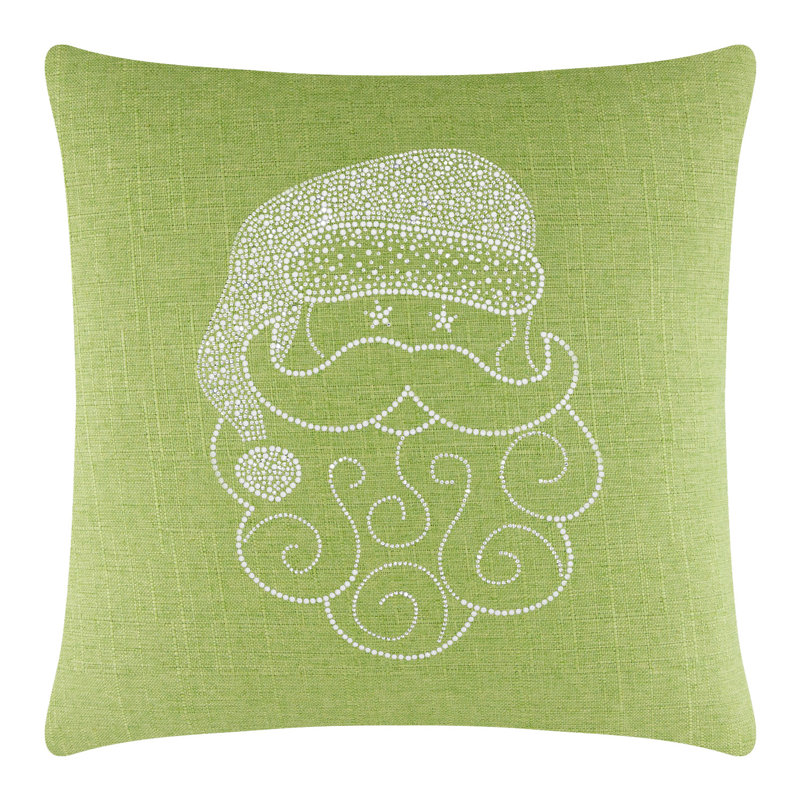 Coussin Sparkles Home Conception de Noël des Fêtes | Insertion de plumes | Lavable à la machine, Carré 16 po, Limette
