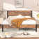 Alicia Platform Bed Frame with Wood Headboard and Footboard No Box Spring Needed