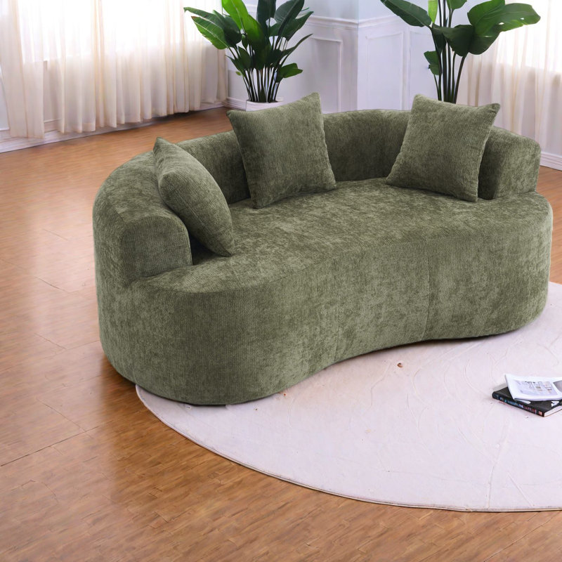Causeuse à compression en chenille 66,93 po
