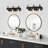 Bathroom Vanity Light,Modern 3-Light Bathroom Lighting Fixtures Over Mirror With Clear Glass Shade And Metal Base,Matte Black Bathroom Lighting