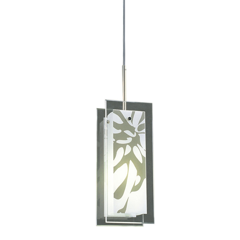 Bonfield 1 - Light Silver Square/Rectangle Pendant