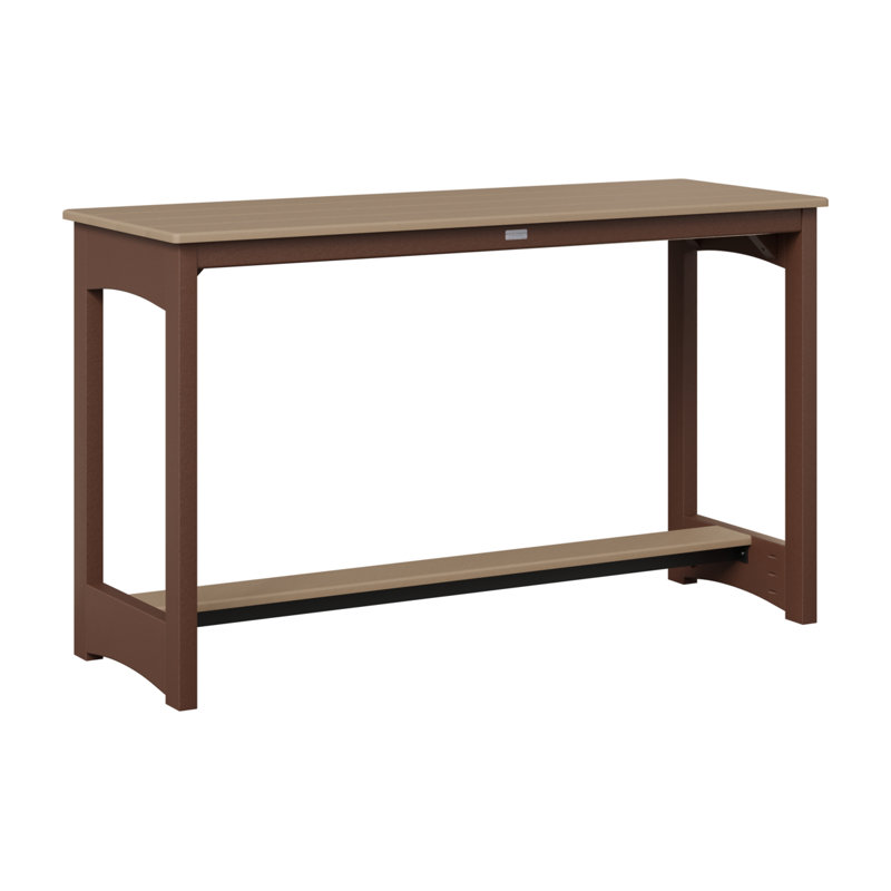 Table de jardin à hauteur de comptoir Berlin Gardens, Chocolat / Brun, Bois vieilli, 35.5" H x 60" W x 22" D