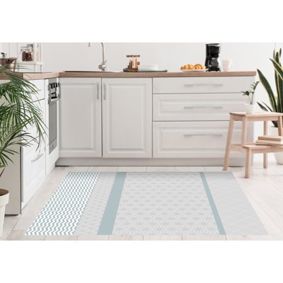 Guthrun Vinyl Machine Printed 100cm X 150cm Area Rug