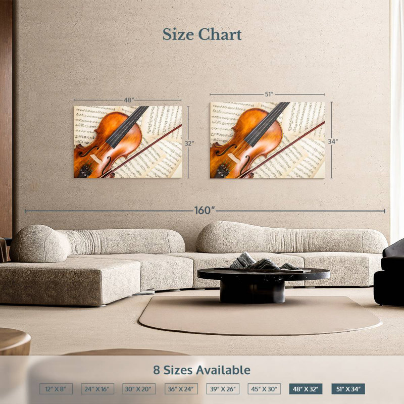 Abarca Violin, 34" H x 51" W