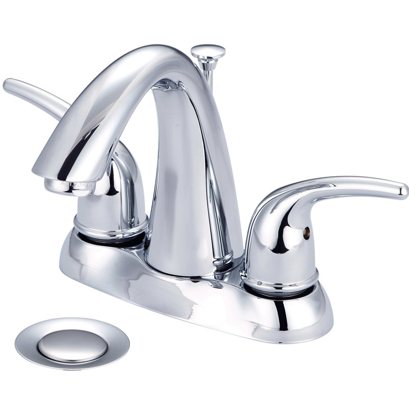 Robinet de salle de bain à ensemble central avec bonde, Chrome
