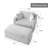 43.9" W Modern Accent Chair, Upholstered Single Sofa Chair With Pillows And Ottoman Bench-1974933730