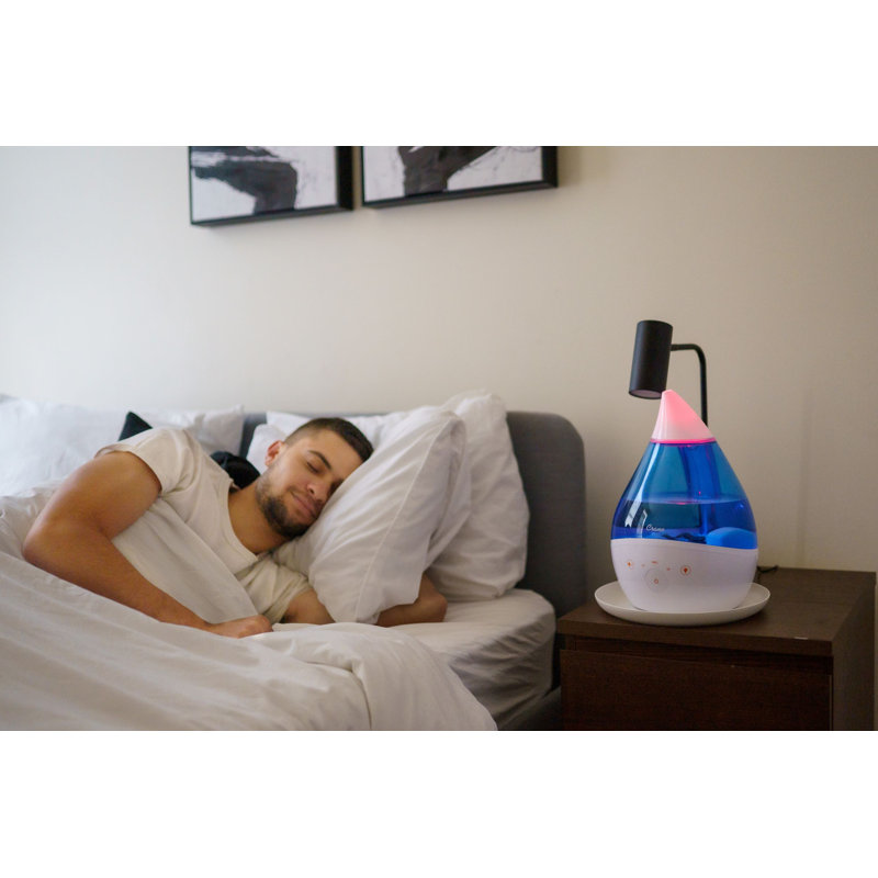 Blue and White Ultrasonic Cool Mist Humidifier with Sound Machine