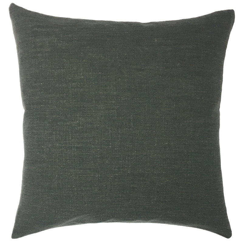 Reversible Throw Pillow, 22" x 22", Dark Gray
