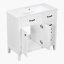 Base de meuble-lavabo simple 35,5 po en blanc seulement
