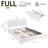 Cahlin Full Storage Bed Frame Velvet Upholstered Platform Bed with 4 Storage Drawer, Adjustable Headboard and Wood Slat Support, White-868382090-856237685