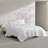 Calvin Klein Washed Percale Cotton White Queen Quilt Set-114842206-114842205