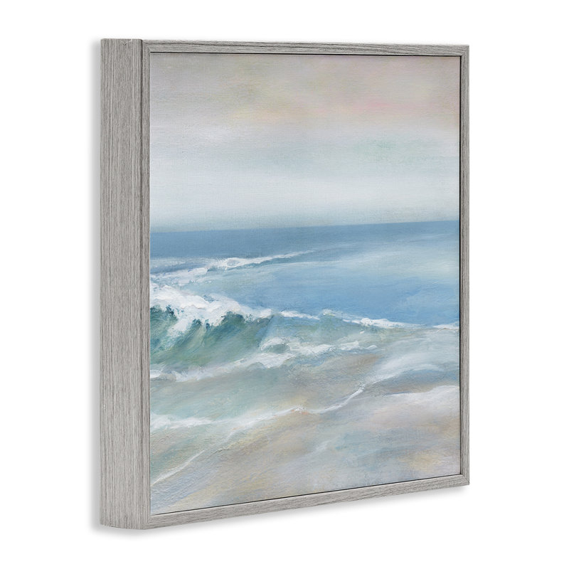 «Cresting Waves Near Shore», art de la giclée encadrée par Carol Robinson, Estampe numérique Farmhouse, H 17 po x l 17 po