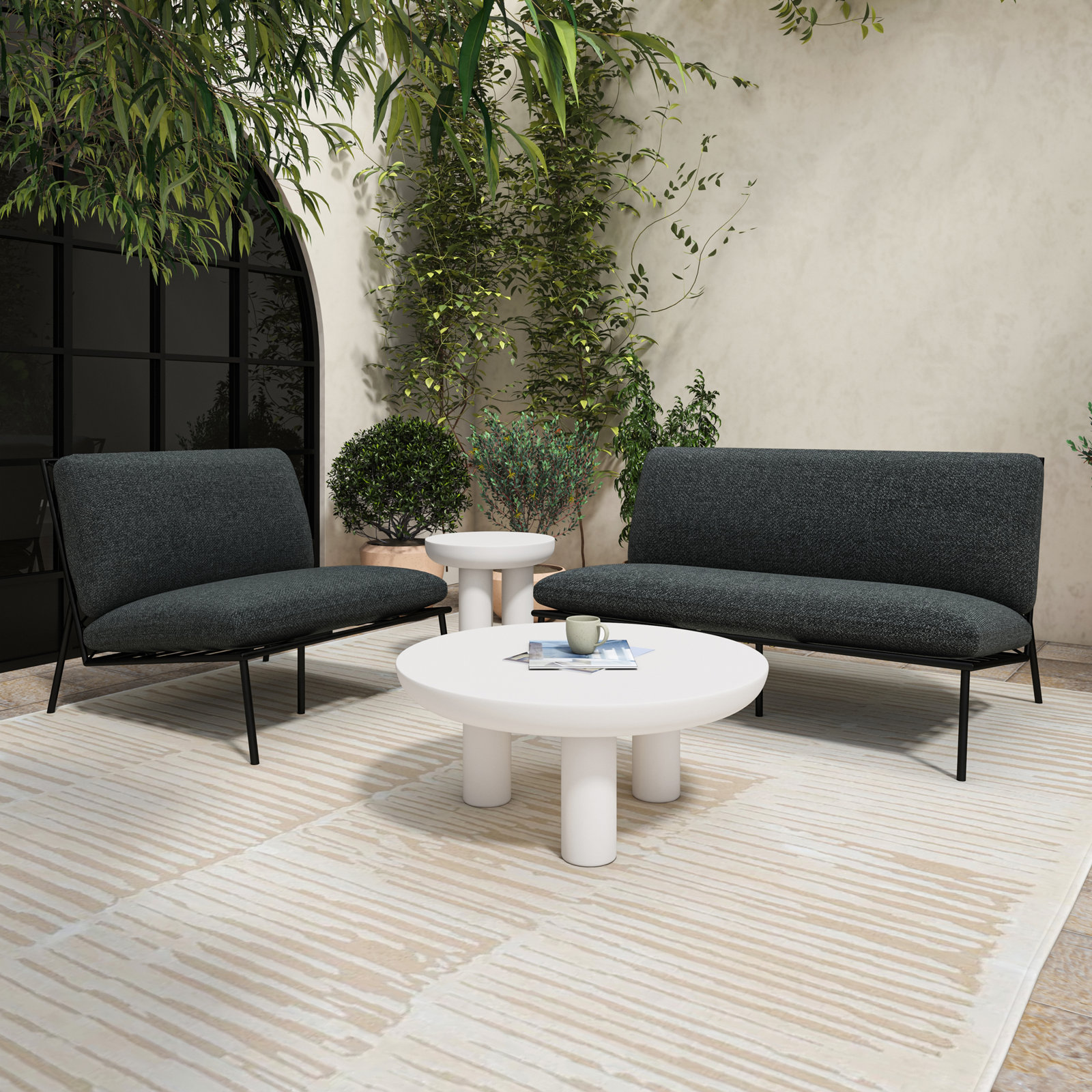 Ansel 35" Coffee Table, Cream