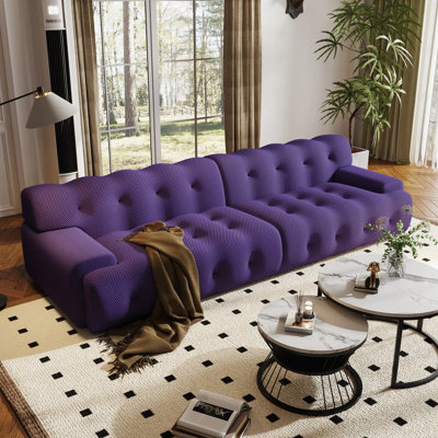 Canapé surdimensionné de L 118,11 po x l 41,34 po x H 26,77 po Boneless, canapé modulaire confortable en tissu maillé 3D, canapé incurvé pour salon, bureau, appartement, sans assemblage requis
