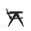 Chaise d'appoint Shakespeare en canne noire et naturelle - ensemble de 2-65566492