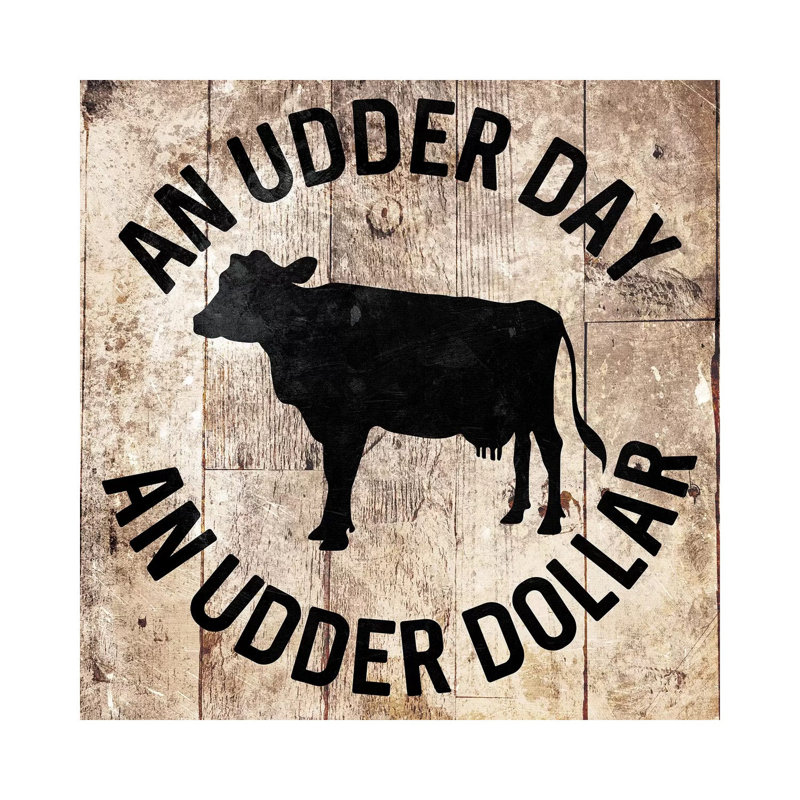 Udder Day by Milli Villa - Wrapped Canvas Gallery-Wrapped Canvas Giclée, 66.04 cm H x 66.04 cm W x 3.175 cm D