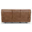 Canapé inclinable à accoudoirs carrés en cuir véritable de 83 po Chevelle-817550408
