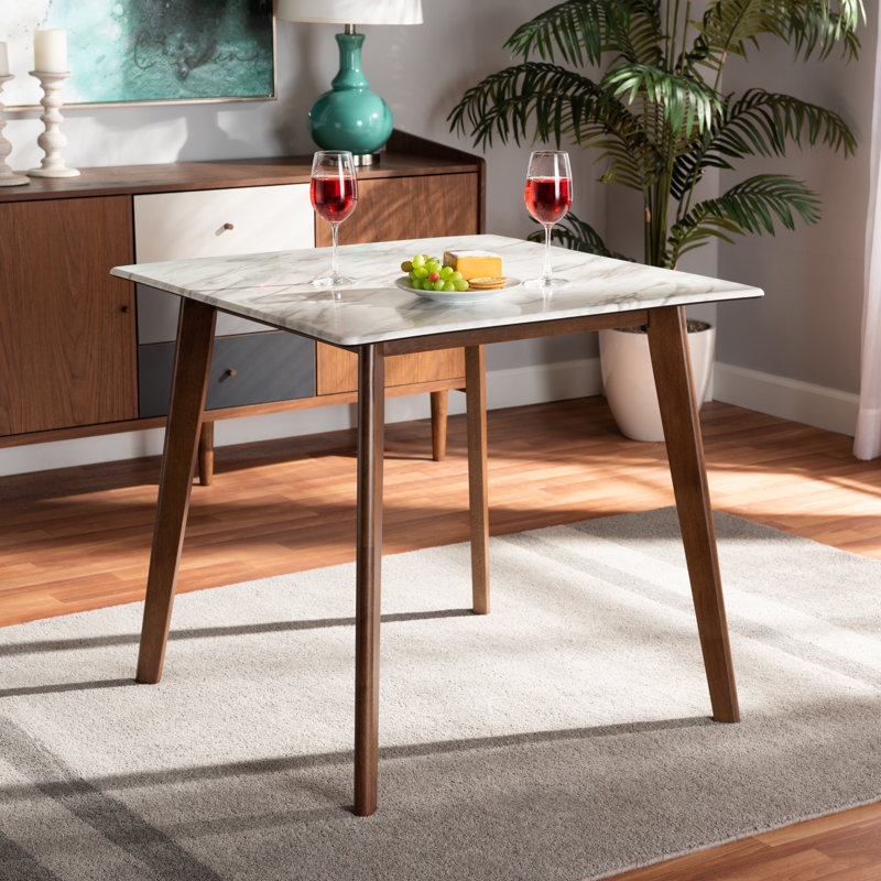 Faux Marble Top Dining Table