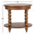 Isabel Spindle Solid Wood Round End Table Gloss Finish Decorative Double Layer Side Table for Living Room Use-1921012790-1921012788