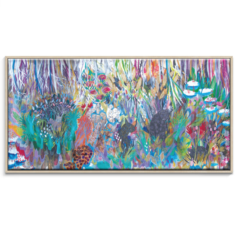 Home Guardians by Lia Porto - Painting on Canvas, Timber, 31cm H x 61cm W