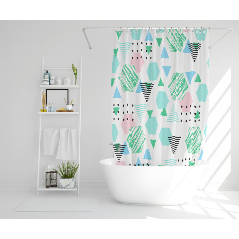 Ian Polyester Shower Curtain, 168cm H x 168cm W
