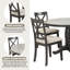 Ensemble de table de salle à manger en bois massif 5 pièces avec 4 chaises Orisfur - Mobilier de salle à manger et de cuisine moderne pour 4