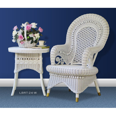 Chaise avec accoudoirs et table d'appoint 24 pouces Sagers