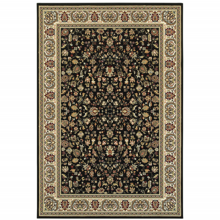 Tapis noir / ivoire Greenwich