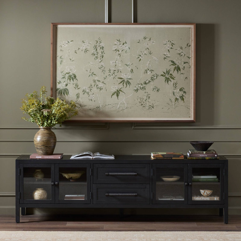 Laker Media Console Table, Black