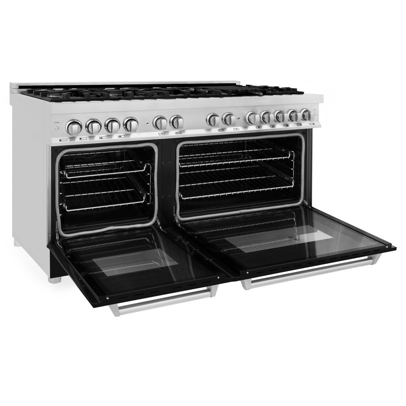 ZLINE 60" Legacy Dual Fuel Range, Black Matte Stainless Steel