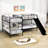 Alfortville Twin Over Twin Metal L-Shaped Bunk Beds with Slide-1387287974