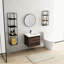 Armoire de salle de bain 24 po avec lavabo - Fixation murale, portes à fermeture en douceur, finition noyer, lavabo à fixation moderne, noyer, fermeture, élégant-1117626847-1117626840