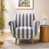 Navy Striped Linen selected