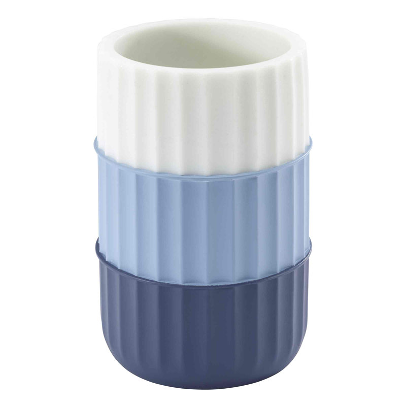 Blue and White Resin Nautical Bathroom Accessory Set