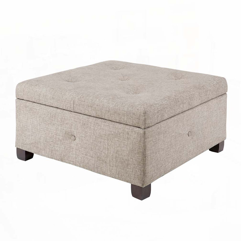 Edholm Upholstered Ottoman, Brown 100% Polyester