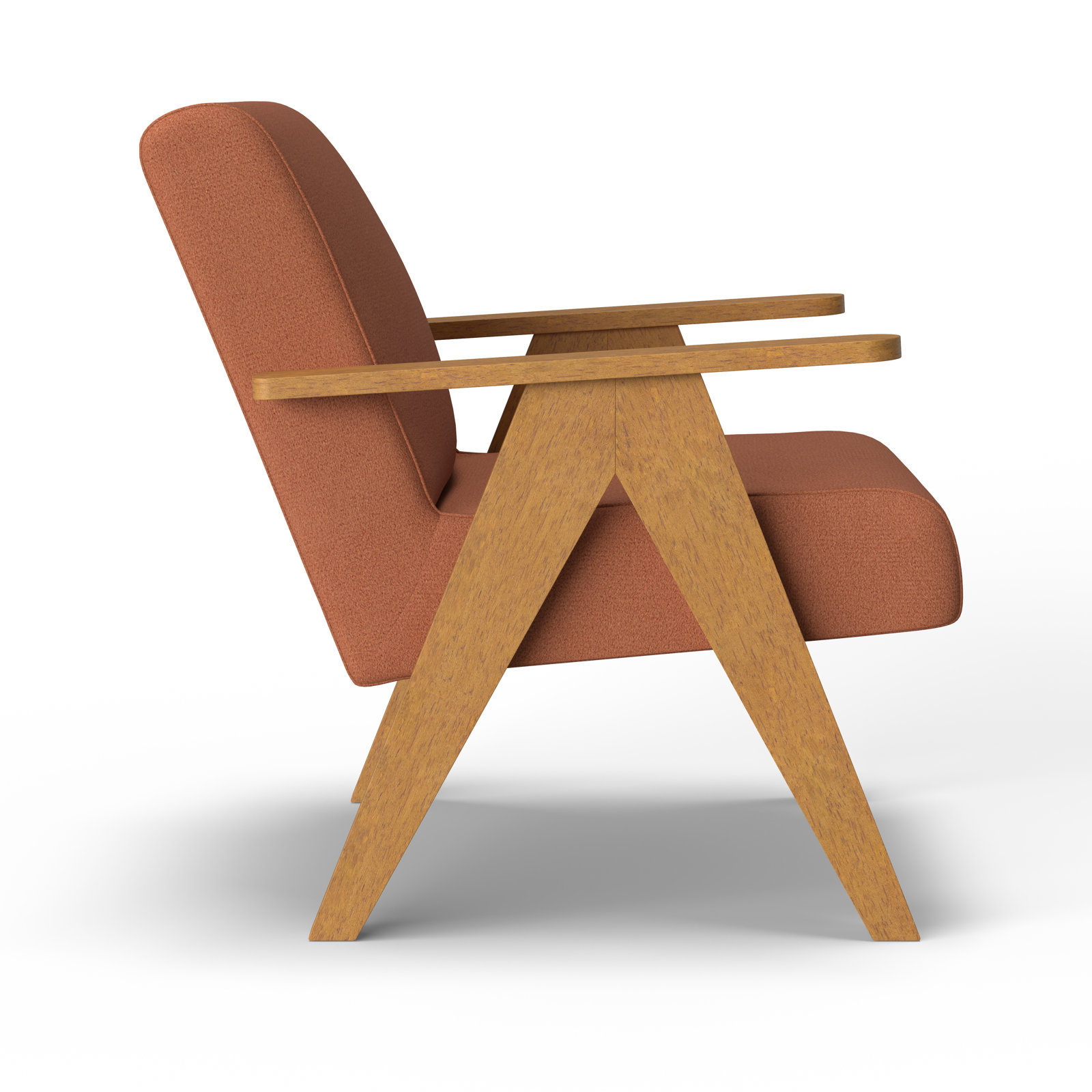Luna Accent Chair, Rosewood, Honey Birch
