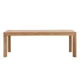 Brianna 86" Wide Outdoor Teak Wood Dining Table, Natural