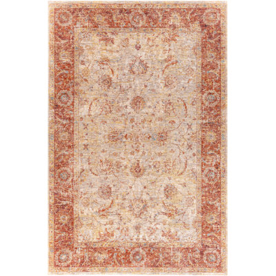 Tapis oriental orange / beige tissé à la main Allie