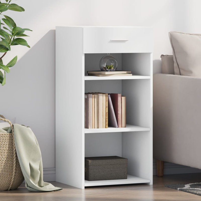 Alphanso 45cm Sideboard, White, 93cm H x 45cm W x 42.5cm D