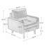 Ensemble de 2 chaises d'appoint à accoudoirs carrés et canapé Bridgeview-272885832