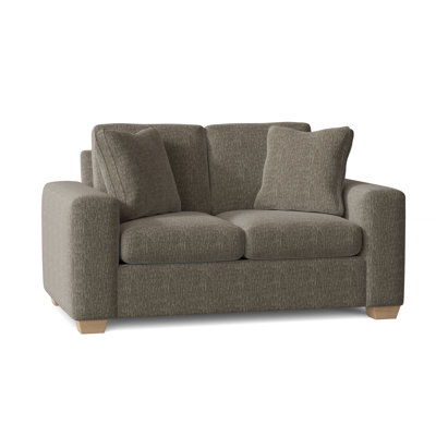 Causeuse à accoudoirs carrés de 64 po avec coussins réversibles Anastase