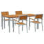 5 Piece Garden Dining Set Metal-1763093351